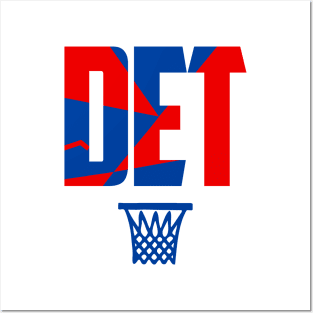 Retro Detroit Basketball DET Posters and Art